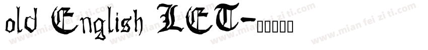 old English LET字体转换